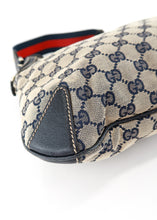 Load image into Gallery viewer, Gucci Monogram Canvas Horsebit Navy