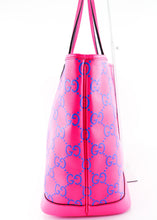 Load image into Gallery viewer, Gucci Embossed GG Monogram Large Tote Pink Blue