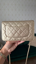 Load image into Gallery viewer, Chanel Lambskin Metallic Wallet on a Chain Gold