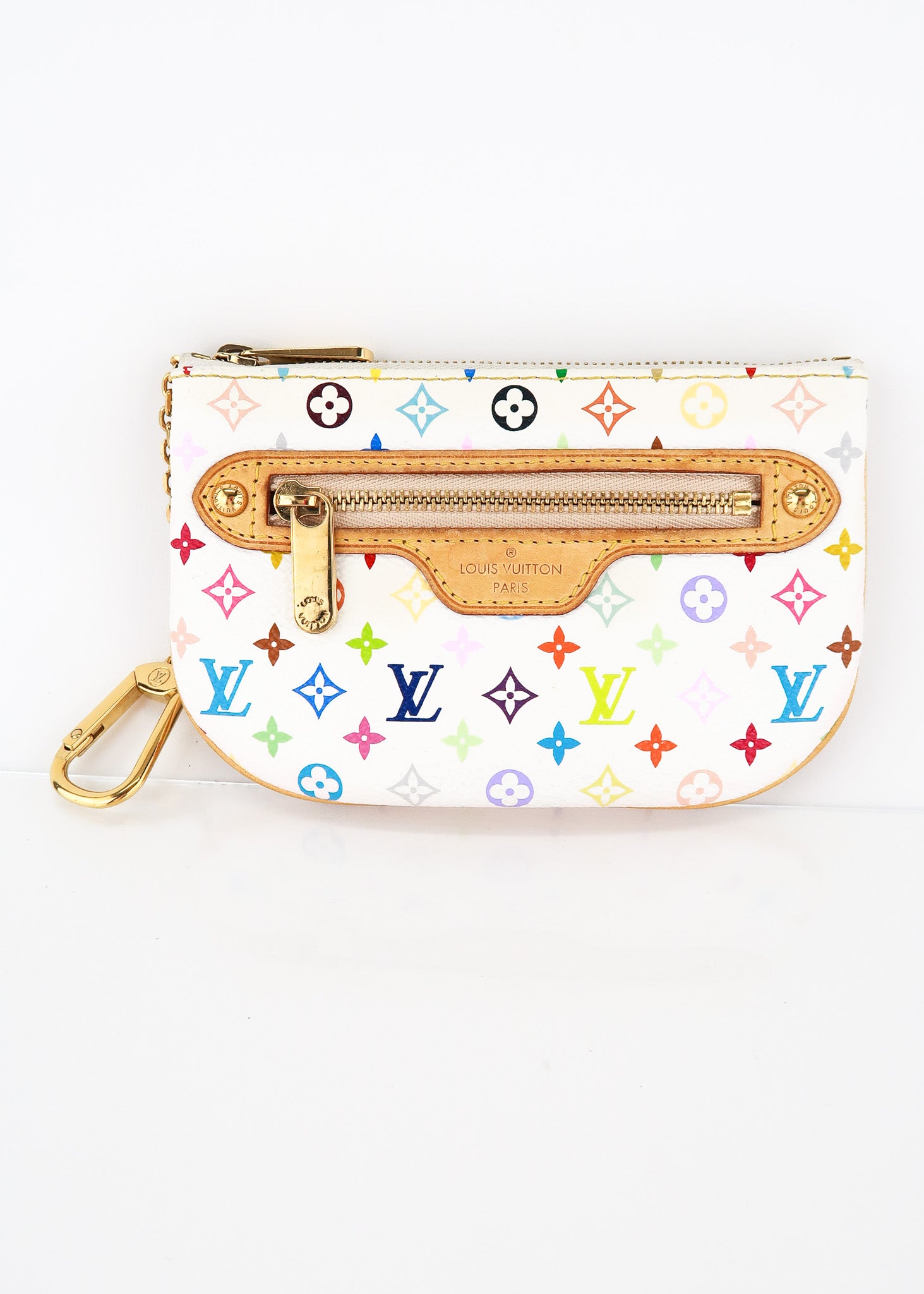 Louis Vuitton Multicolor Cles Key Pouch White – DAC