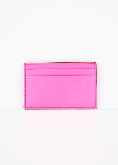 Gucci Rubber Monogram Card Holder Pink