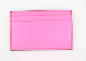 Gucci Rubber Monogram Card Holder Pink