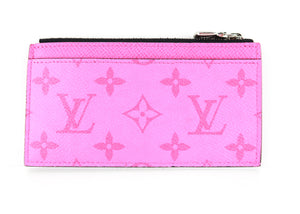 Louis Vuitton Taigarama Coin Card Holder Pink