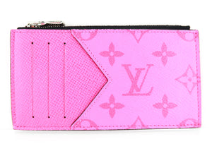 Louis Vuitton Taigarama Coin Card Holder Pink