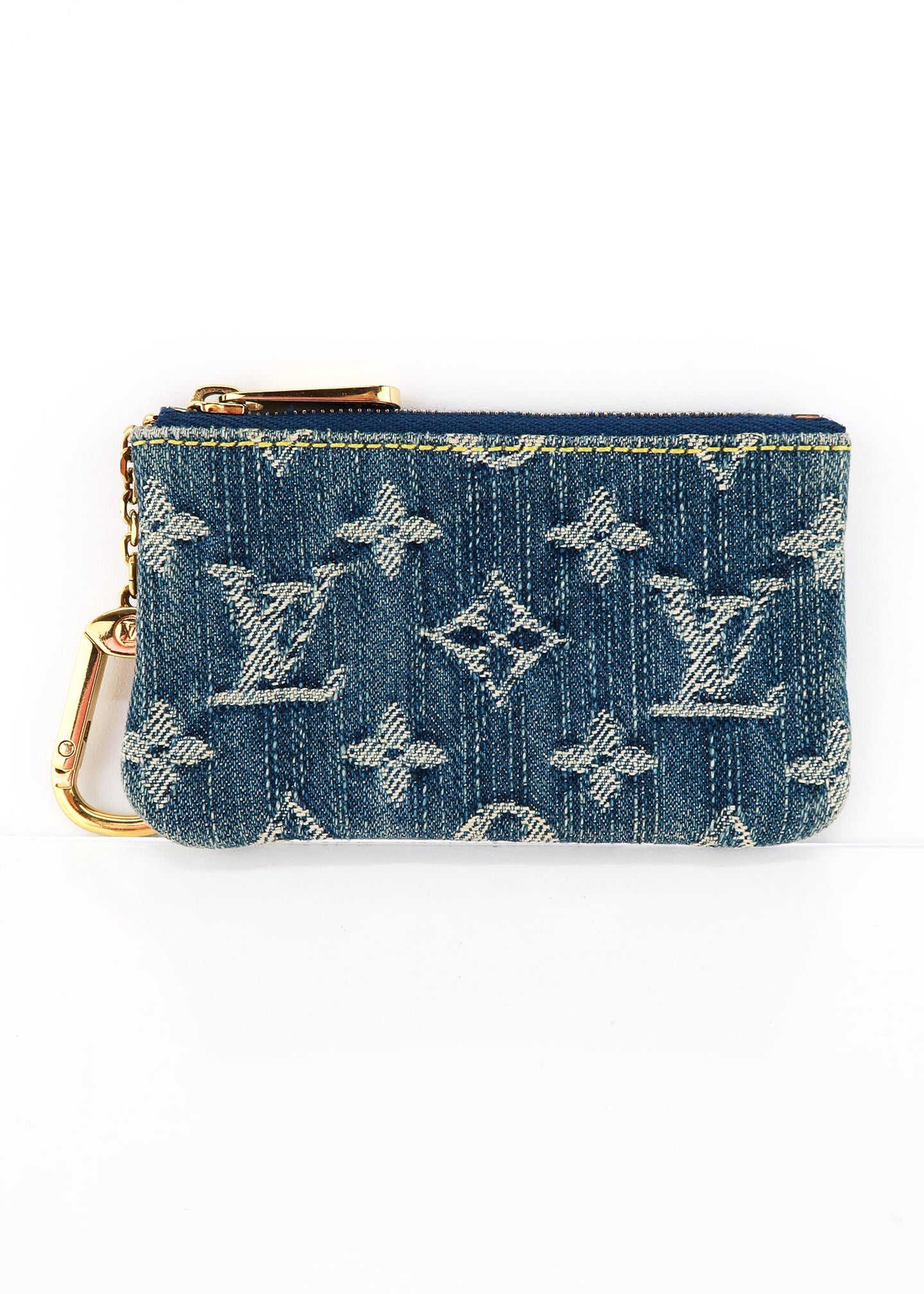 Louis Vuitton Monogram Denim Key Pouch Blue