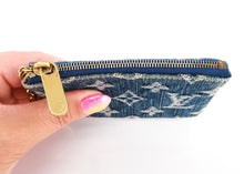 Load image into Gallery viewer, Louis Vuitton Monogram Denim Key Pouch Blue