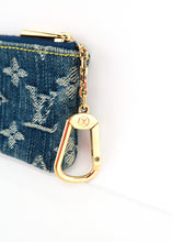 Load image into Gallery viewer, Louis Vuitton Monogram Denim Key Pouch Blue