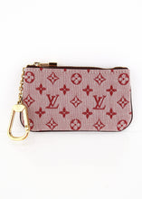 Load image into Gallery viewer, Louis Vuitton Monogram Mini Lin Key Pouch Red