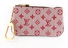 Load image into Gallery viewer, Louis Vuitton Monogram Mini Lin Key Pouch Red