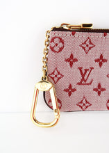 Load image into Gallery viewer, Louis Vuitton Monogram Mini Lin Key Pouch Red