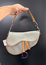 Load image into Gallery viewer, Dior Light Denim Saddle Bag