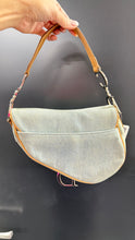 Load image into Gallery viewer, Dior Light Denim Saddle Bag