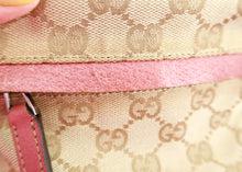 Load image into Gallery viewer, Gucci Monogram Web Double Pocket Belt BumBag Pink