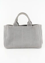 Load image into Gallery viewer, Prada Canapa Studded Crystal 2 Way Tote Grey