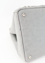 Load image into Gallery viewer, Prada Canapa Studded Crystal 2 Way Tote Grey