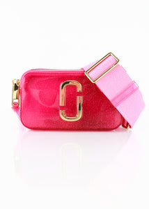 Marc Jacobs Small Snapshot Glitter Jelly Pink