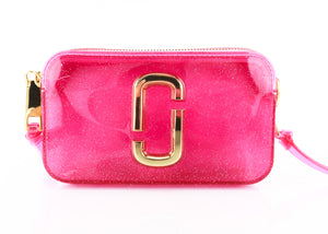 Marc Jacobs Small Snapshot Glitter Jelly Pink