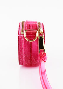 Marc Jacobs Small Snapshot Glitter Jelly Pink