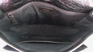 Saint Laurent Crinkled Calfskin Matelasse Large Niki Black