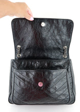 Load image into Gallery viewer, Saint Laurent Crinkled Calfskin Matelasse Large Niki Black