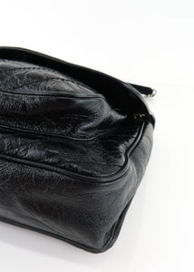 Saint Laurent Crinkled Calfskin Matelasse Large Niki Black