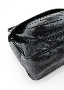 Saint Laurent Crinkled Calfskin Matelasse Large Niki Black