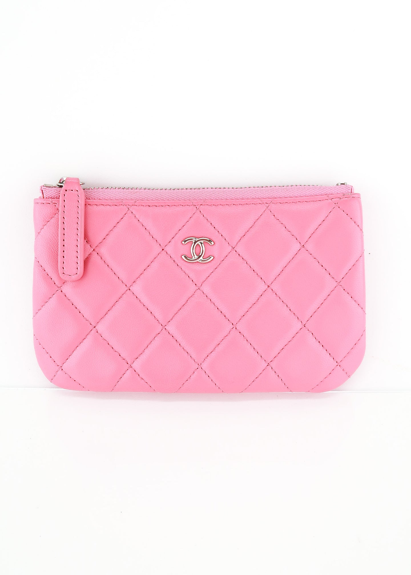 Chanel Lambskin Classic O Case Pink