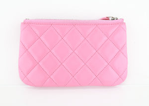 Chanel Lambskin Classic O Case Pink