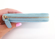 Load image into Gallery viewer, Chanel Caviar Zipped Key Pouch Blue