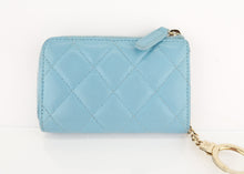 Load image into Gallery viewer, Chanel Caviar Zipped Key Pouch Blue