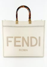 Load image into Gallery viewer, Fendi Medium Calfskin Sunshine Tote Ivory