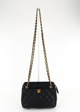 Load image into Gallery viewer, Chanel Vintage Caviar Quilted Shoulder Bag Black