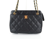 Load image into Gallery viewer, Chanel Vintage Caviar Quilted Shoulder Bag Black