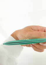 Load image into Gallery viewer, Chanel Croc 26K Card Holder Turquoise