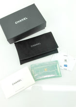 Load image into Gallery viewer, Chanel Croc 26K Card Holder Turquoise