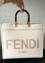 Load image into Gallery viewer, Fendi Medium Calfskin Sunshine Tote Ivory
