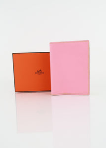 Hermes Chèvre Agenda GM Pink Yellow