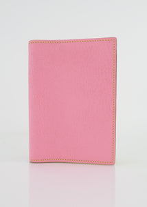 Hermes Chèvre Agenda GM Pink Yellow