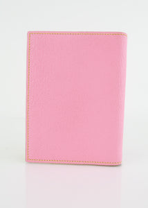 Hermes Chèvre Agenda GM Pink Yellow