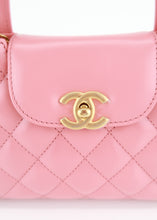 Load image into Gallery viewer, Chanel Shiny Aged Calfskin Quilted Nano Kelly Coral Pink