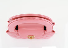 Load image into Gallery viewer, Chanel Shiny Aged Calfskin Quilted Nano Kelly Coral Pink