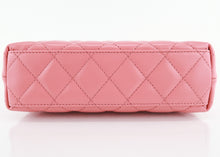 Load image into Gallery viewer, Chanel Shiny Aged Calfskin Quilted Nano Kelly Coral Pink