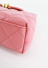 Load image into Gallery viewer, Chanel Shiny Aged Calfskin Quilted Nano Kelly Coral Pink