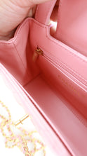 Load image into Gallery viewer, Chanel Shiny Aged Calfskin Quilted Nano Kelly Coral Pink