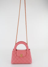 Load image into Gallery viewer, Chanel Shiny Aged Calfskin Quilted Nano Kelly Coral Pink