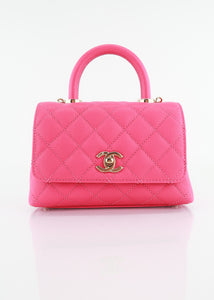 Chanel Caviar Mini Coco Handle Pink