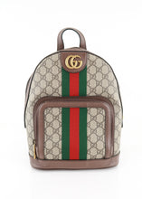 Load image into Gallery viewer, Gucci Supreme Monogram Calfskin Web Small Ophidia Day Backpack