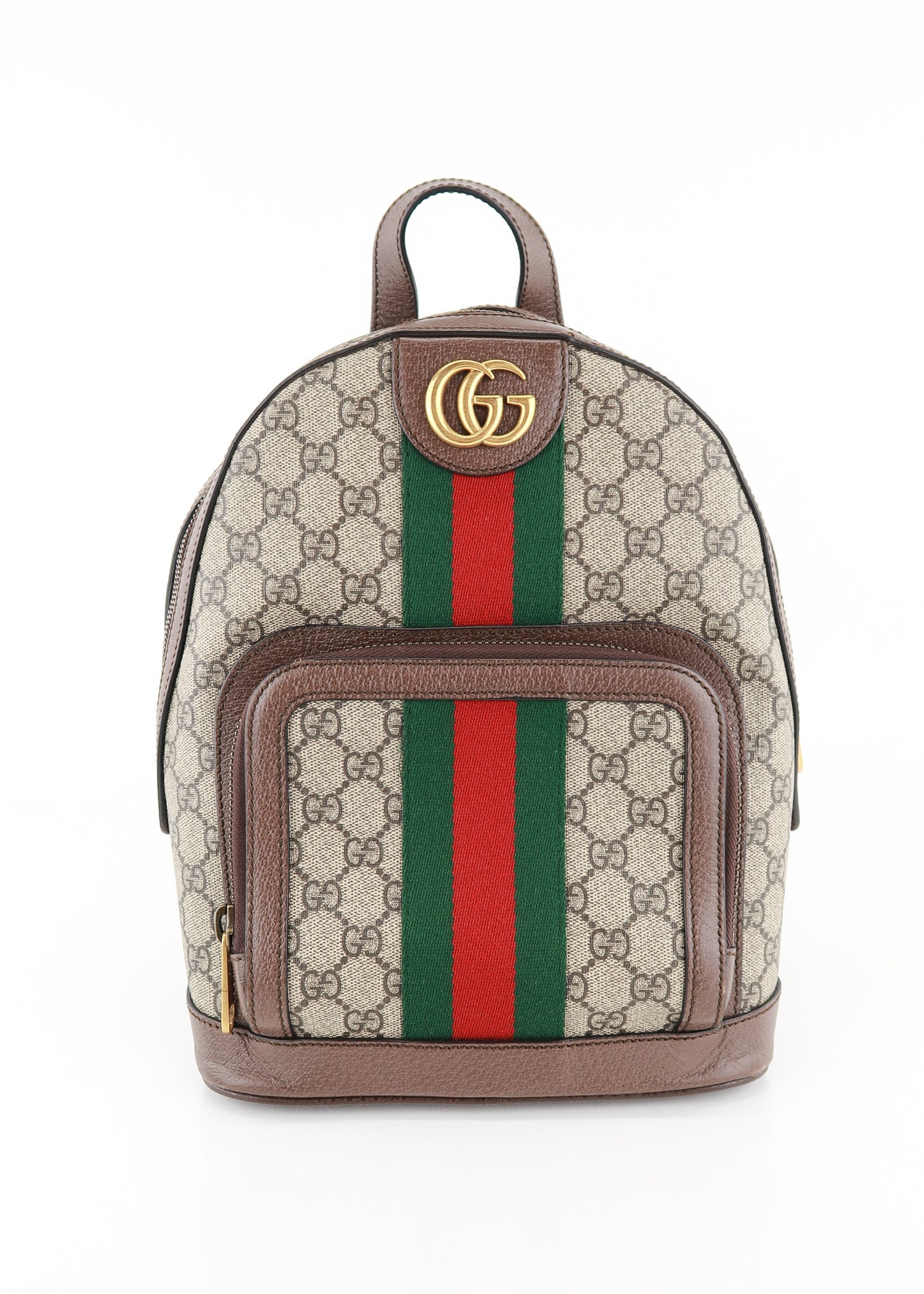 Gucci Supreme Monogram Calfskin Web Small Ophidia Day Backpack