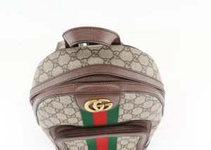 Gucci Supreme Monogram Calfskin Web Small Ophidia Day Backpack