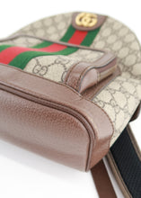 Load image into Gallery viewer, Gucci Supreme Monogram Calfskin Web Small Ophidia Day Backpack